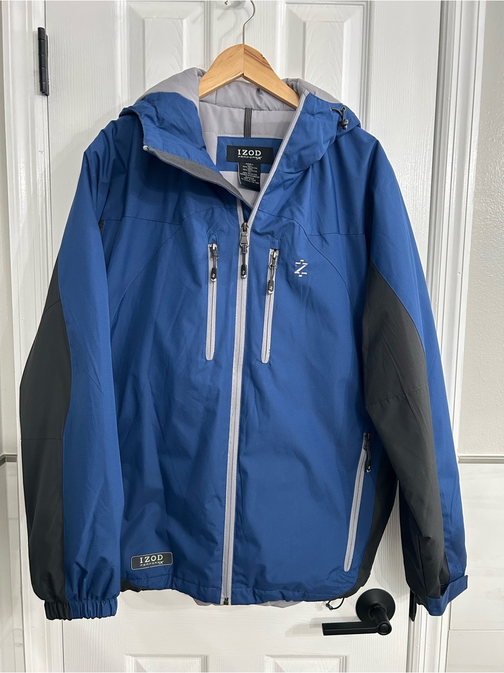 Izod PerformX insulated Blue and Gray Ski Jacket with Hood